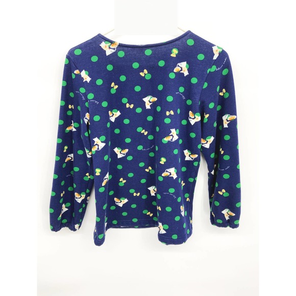 Evenie Blue Pasta Chef Printed Jersey Long Sleeve Elastic Cuff S - Picture 3 of 5